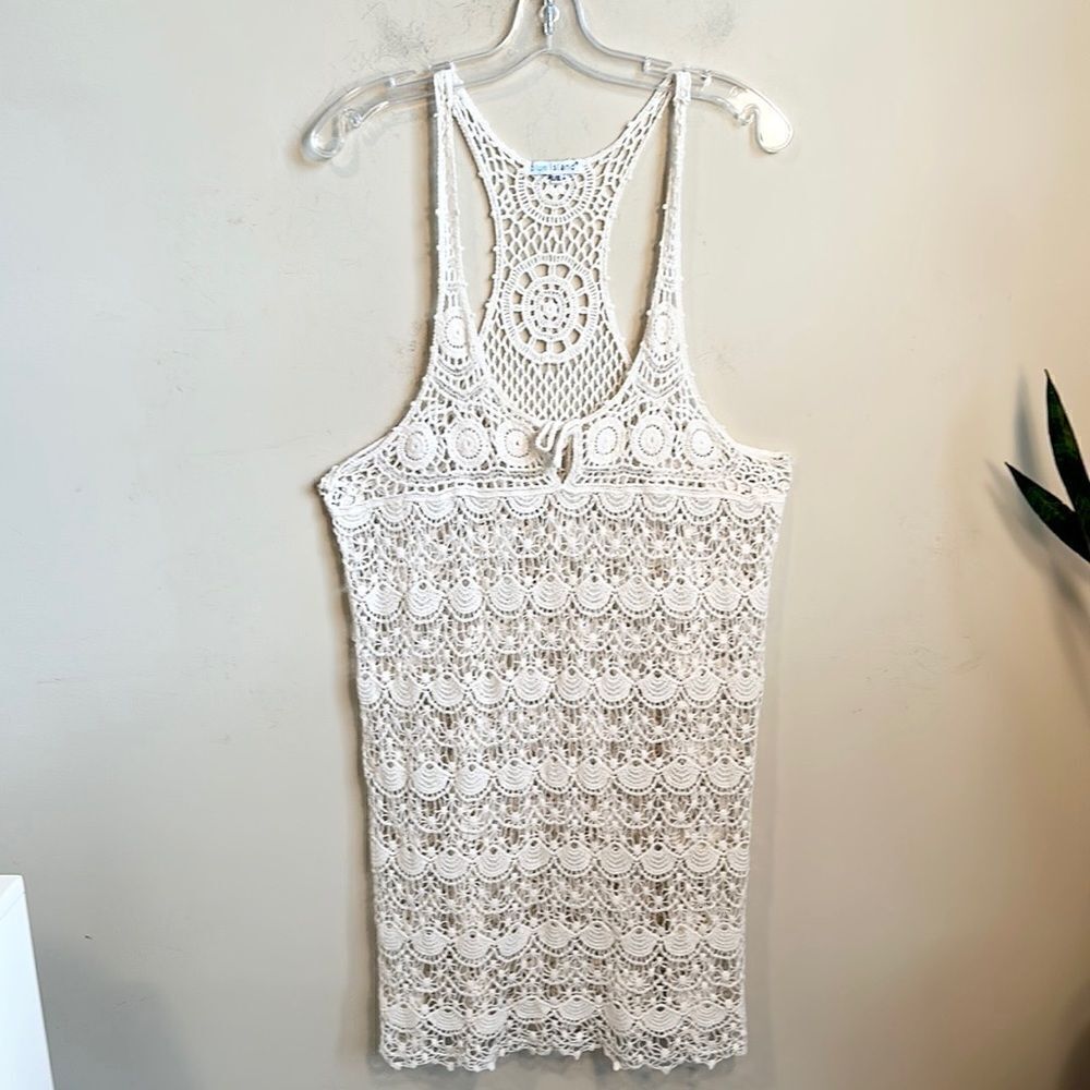 Blue Island Crochet Swimsuit Cover-up L/XL